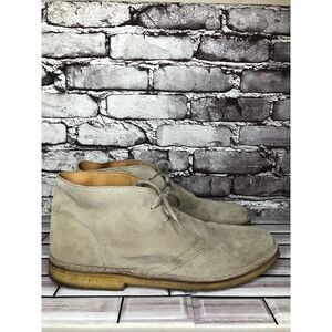 Barneys New York Beige Suede Leather Chukka Casual Lace Boots Men Sz 12M US/45EU